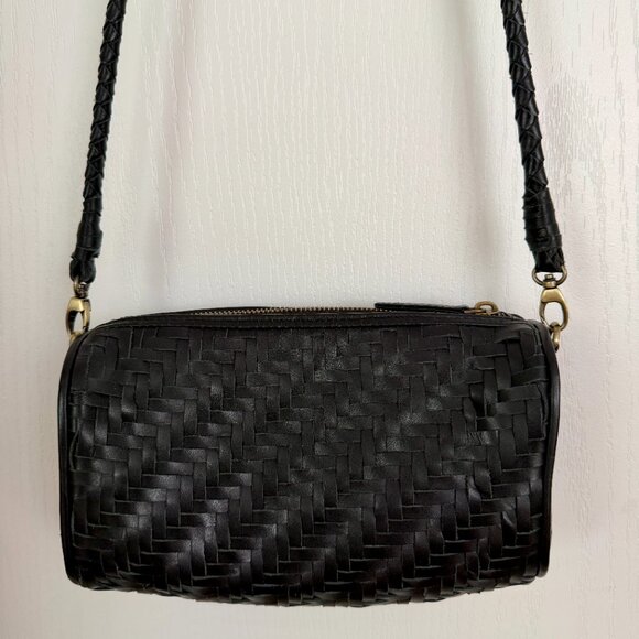 Bembien Black Woven Leather Gigi Crossbody Bag - Picture 13 of 16